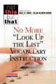 No more "look up the list" vocabulary instruction  Cover Image