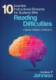 10 essential instructional elements for students with reading difficulties : a brain-friendly approach  Cover Image