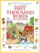 The Usborne First Thousand Words in English  Cover Image
